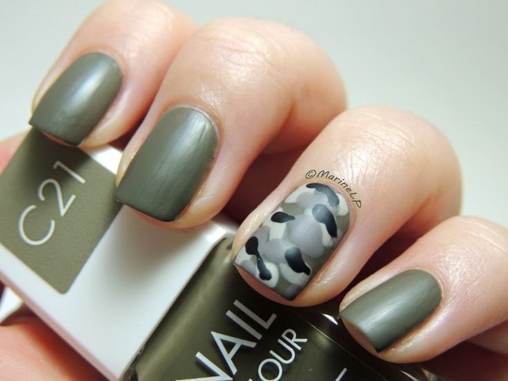 Army Camouflage Nail Art Design - wide 3
