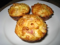 Αλμυρά muffins με γαλοπούλα